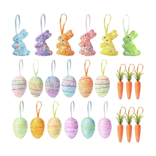 Decoraciones colgantes de Pascua, material de espuma, colgantes decorativos para ventana. 25 pcs