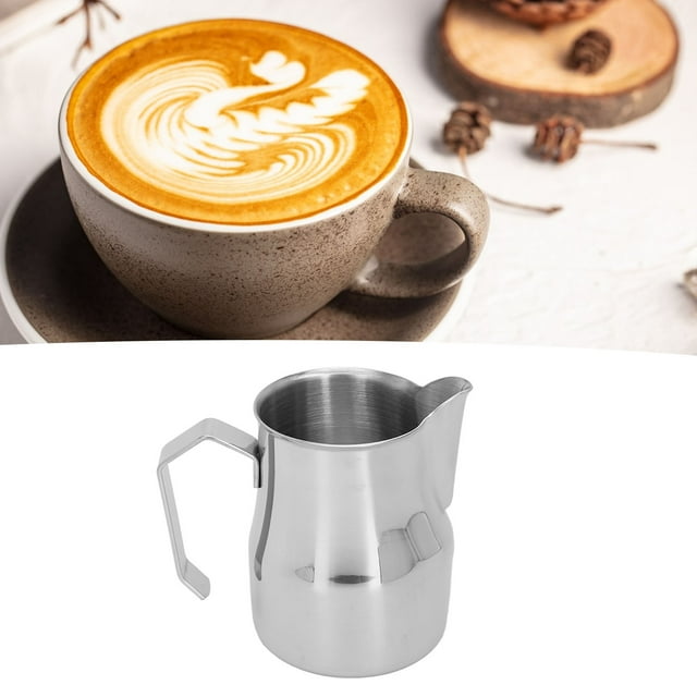 Coffee Milk Frother Cup, Coffee Steaming Pitcher Milk Frothing Cup With Handle Easy To Pour Coffee Milk Frother Cup Portable Steamer Frothing Pitchers Coffee Cup For Coffee Making