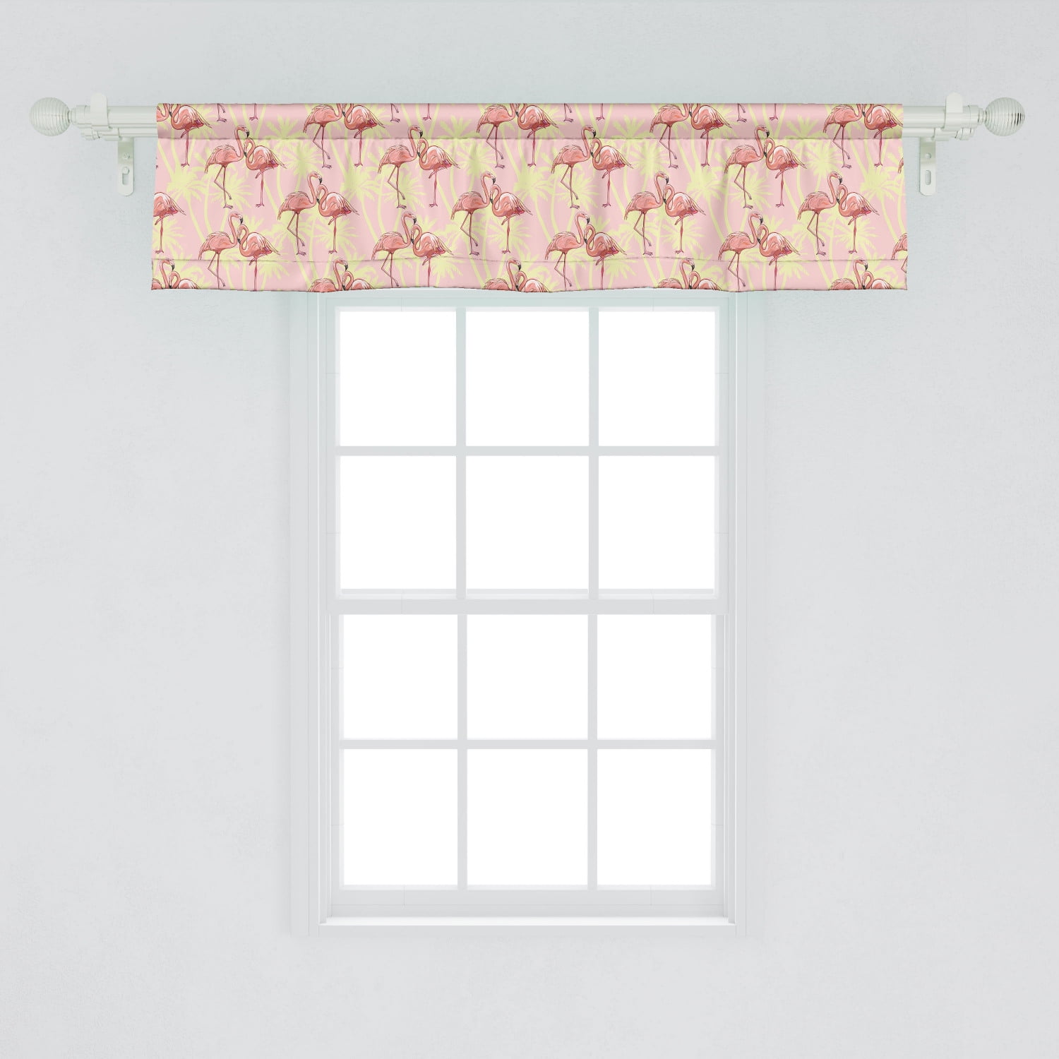Delicate Light Fern Leaf Floral Nature Voile Curtain Panel Slot Top Single Panel 