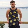 thumbnail image 6 of Cauagu Sunflowers Print Men's Sleeveless Muscle Shirts,Tank Tops Quick Dry Workout Tank Top Gym Muscle Tee Fitness Bodybuilding T Shirt for Men-4X-Large, 6 of 7