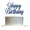 Blue, variant on Happy Birthday Glitter Cake Topper, Birthday Party Decorations Ideas, Sturdy Doubled Sided Glitter, Acrylic Stick (Purple)
