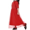 thumbnail image 3 of KAUOD Girls Tulle Long Dress Muslim Mesh Lace Short Sleeve Dresses Teen Kids Crew Neck Soft Eid Prayer Traditional Clothes, 3 of 8
