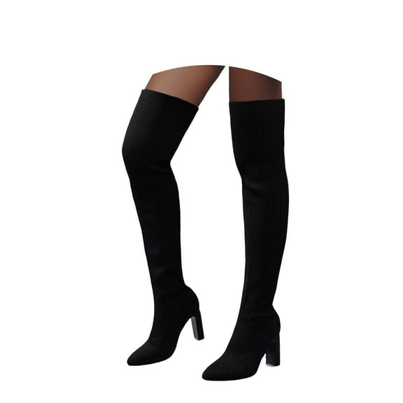 Oyedens Over The Knee Boots for Women 2024 Winter Fall Ultra High Heels Slip on Sock Thigh High Boots