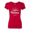 thumbnail image 2 of Matthew 17:20 He Moves Mountains | Womens Christian Slim Fit Junior Tee, Red, 2XL, 2 of 3