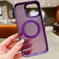 thumbnail image 3 of Compatible for iPhone 16 Pro Max Case with Invisible Ring Stand, Magnetic Compatible with Mag-Safe, Great Grip Feeling, Drop-Proof Rugged Protective Phone Cover, Translucent Skin-Feel Case, Gray, 3 of 13