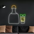 thumbnail image 3 of Handmadetneonsign Custom Lemon Ice Cocktail Glass Bottle Neon Sign, Mojito LED Sign, Tequila Neon, 3 of 5
