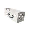 thumbnail image 4 of Letter Holder Bandeja de Cartas de Madera para Pared con Organizador y Caja de Correspondencia Diseño Moderno Hecho a Mano Adecuada para Oficina y Sala de Estar blanco, 4 of 7