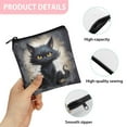 thumbnail image 7 of SEANATIVE Black Cat Sanitary Napkin Storage Bag with Zipper Cartoon Print Menstrual Period Pouch for Women Girls Small Sanitary Napkin Storage Bag Portable Tampon Bag Set of 2, 7 of 7