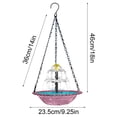 thumbnail image 2 of Rewenti Solar Cascades Hanging Bird Bath Fountain Large Hummingbird Water Glass Bowl Pump, 2 of 5