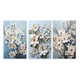 thumbnail image 2 of Designart "Dogwood Field Pointillism composition VI" Floral & Botanical Wall Art Set Of 3 - White Dogwood Gallery Wall Set For Home Decor, 2 of 7