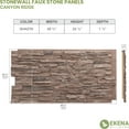 thumbnail image 5 of Ekena Millwork 45 3/4"W x 24 1/2"H x 1 1/4"D Canyon Ridge Stacked Stone, EverStone Faux Stone Siding Panel, Shasta, 5 of 9