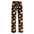 thumbnail image 5 of MLQIDK Unisex Halloween Pajama Pants Cotton Pajama Pants Stretch Comfy Pumpkin Bat Ghost Bottoms Plus Size Halloween Pj Pants Sweatpants Orange M, 5 of 5