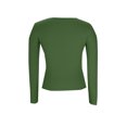 thumbnail image 6 of Womens Long Sleeve T Shirts Slim Fit Crew Neck Casual Tops Solid Color Ribbed Knit Stretchy Comfy Business Casual Blouse, 6 of 7