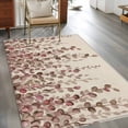 thumbnail image 4 of Area Rug for Living Room, Brown Eucalyptus Leaves Non-Slip Indoor Large Carpet for Bedroom/Dining Room, Spring Leaves Plants Country Beige Washable Low-Profile Floor Mat Runner Rugs - 2.7 x 5 Ft, 4 of 7