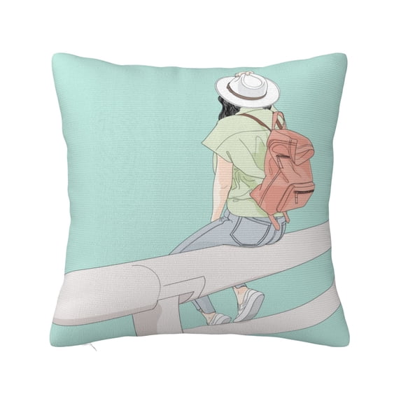 ZICANCN Relaxation Concept Design Decorative Throw Pillow Covers , Couch Sofa Decorative Knit Pillow Covers for Living Room Farmhouse 22"x22"
