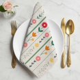 thumbnail image 2 of Spring Floral Cloth Napkins, Colorful Summer Flowers Vintage Botanical Washable and Reusable Dinner Napkins Set of 6, Table Napkin for Kitchen Party Birthday Wedding Hotel Housewarming 20"x20", 2 of 9