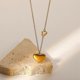 thumbnail image 3 of Collar de corazón shaofei cadena Choker ajustable de acero inoxidable, 3 of 4
