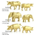 thumbnail image 1 of Modelos De Animales Salvajes De La Selva, 12 Juegos De Figuritas De Animales De Plástico Dorado, Modelos De Animales Salvajes De La Selva, Mini Animales, Adorno De Escritorio Para ANGGREK Gold Plastic Animal Figurines, 1 of 8