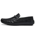 thumbnail image 4 of Men's Casual Loafers Slip On Leather Shoes Comfortable Lightweight Driving Shoes Male Moccasins Classic Penny Loafer Flats Boat Shoes Outdoor Walking Shoes, 4 of 17