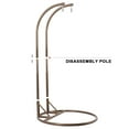 thumbnail image 6 of LeisureMod 2-Person Hanging Wicker Egg Chair with Stand, Indoor/Outdoor Patio Swing Hammock Lounge with UV-Resistant Beige Cushions, Beige, 6 of 11