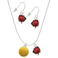 thumbnail image 1 of Delight Jewelry Silvertone Large Tennis Ball Red Lucky Ladybug Necklace and Dangle Earrings Set, 1 of 6