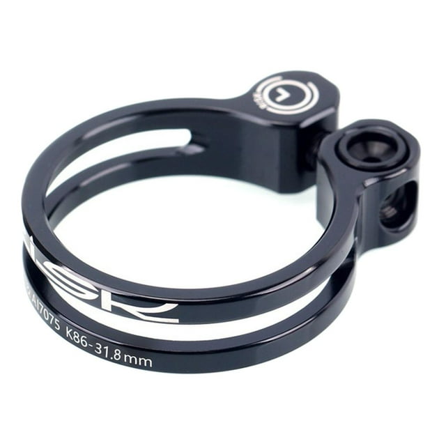Abrazadera de de sillín de bicicleta ligera Hebilla de clip fija de tubo Negro 31.8mm Sunnimix Abrazadera de tija de sillín de bicicleta