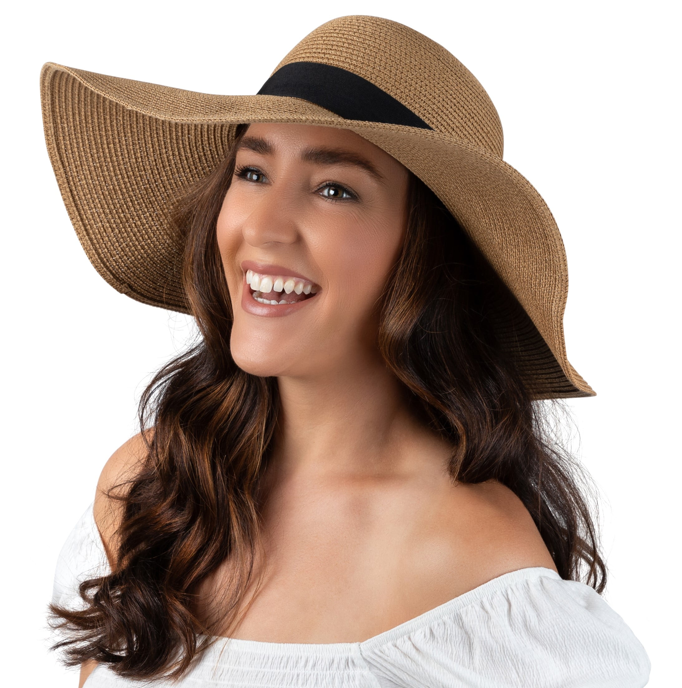 Ladies Narrow Brim Sun Hat Floppy Crushable Foldable Beach Summer Hat Womens 