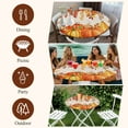 thumbnail image 6 of Round Tablecloth Pumpkins Fall Thanksgiving Elastic Edge Fitted Orange Leaves Farmhouse Plastic Table Cover,Waterproof Oil Proof for Dinner,Outdoor, Picnic, 36" - 44"&nbsp; DIA Tables, 6 of 6