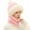 Pink, variant on XMMSWDLA Women Winter Hats One-Piece Fleece Lined Knit Mask Set Skull Neck Circle Scarf Ski Snow Hat Cap with Pomwomen Hats for Winter