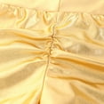 thumbnail image 7 of TiaoBug Women's Shiny Metallic Rave Booty Shorts Liquid Wet Look Bottoms Hot Pants Festival Costume Gold M, 7 of 7