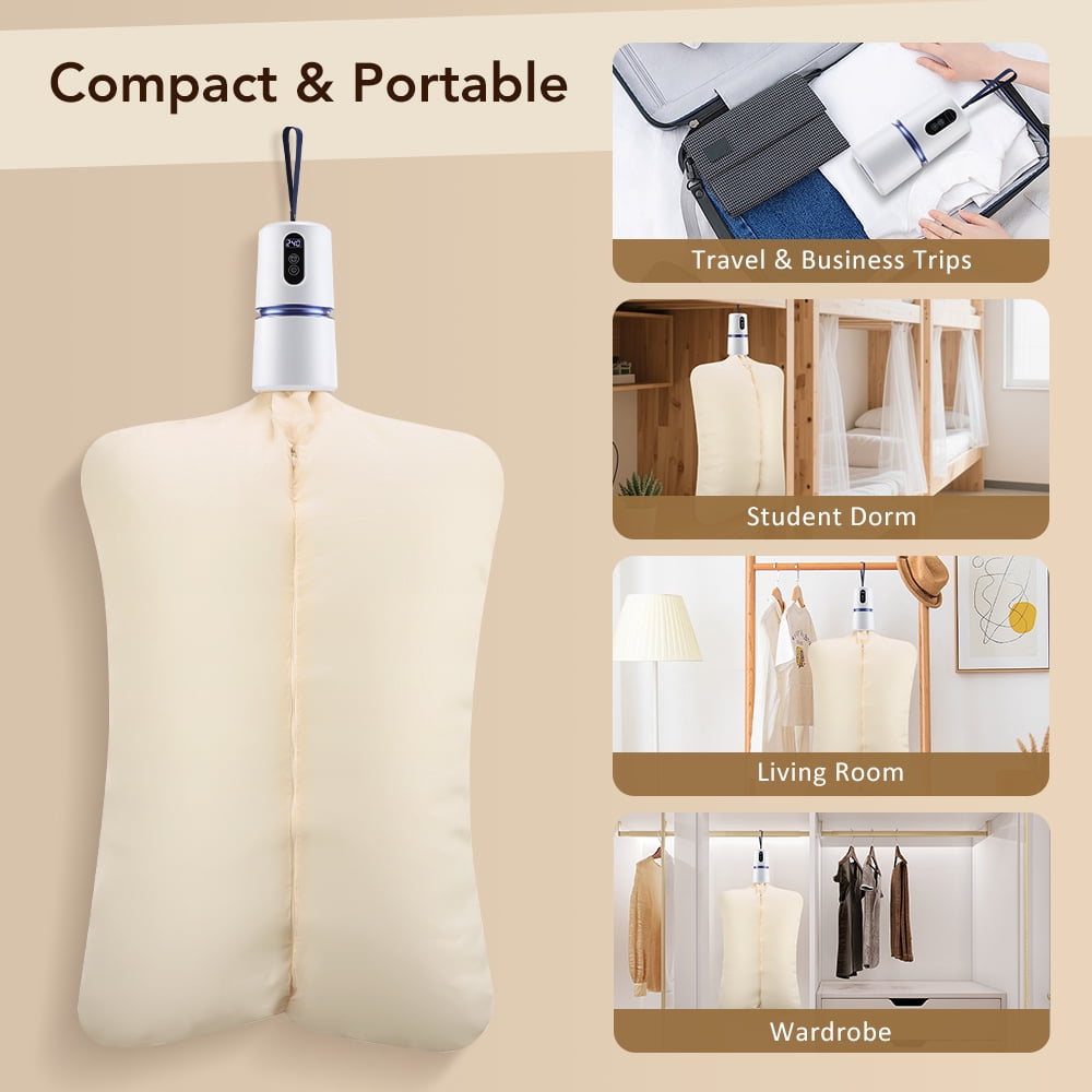 Portable Clothes Dryer，Mini Laundry Dryers , Small Compact Electric Drying Machine with Dry Bag for Travel,RV, Home,Apartment(White)