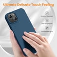 thumbnail image 3 of for iPhone 14 Case, iPhone 13 Case Shockproof Liquid Silicone Protective Phone Case with Soft Anti-Scratch Microfiber Lining Ultra Slim Drop Protection Phone Cover 6.1 inch(Cobalt Blue), 3 of 12