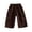 E021-Brown, variant on Kids Durable Everyday Cargo Pants, Solid Color Multiple Pocket Elastic Waist Loose Fit Utility Pants for Toddlers Ages 1 to 8 Years, Play Clothes
