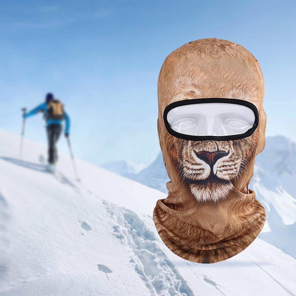 harayaa 2x Funny 3D Cycling Ski Hat Balaclava Animal Full Face Mask 1 Hole for Sports Outdoor