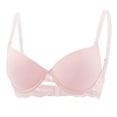 thumbnail image 2 of Ynynloco Women's Push Up Padded Plunge Bra Seamless T-Shirt Underwire Plunge Bra Comfort Lightly Add One Cup, 2 of 5