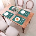 thumbnail image 6 of XMXT 4 Pcs Woven Placemats, Hollyhock Fruit Leaf Design Stain Resistant Anti-Skid Placemat for Kitchen Table, 12 x 18 inches, 6 of 6