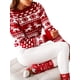 thumbnail image 4 of Sunloudy Suéter con estampado de copo de nieve de alce navideño para mujer, jersey de punto grueso informal de manga larga Sunloudy  moda, 4 of 9