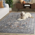 thumbnail image 3 of SAFAVIEH Heirloom Alice Oriental Polyester Area Rug, Blue/Grey, 9' x 12', 3 of 9