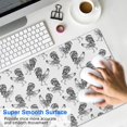 thumbnail image 4 of Long Mouse Pads for Desk,White Chicken Sketch Pattern Desk Mats on Top Of Desks, Desk Mouse Pad Extra Large with 3mm Non-Slip Base and Stitched Edge for Gaming,Office,Work,Home 31.5x15.7in, 4 of 5
