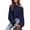 Navy Blue, variant on Women's Off The Shoulder Sweater Fall Fashion Pullover Long Sleeve Boat Neck Oversized Ribbed Knit Tops