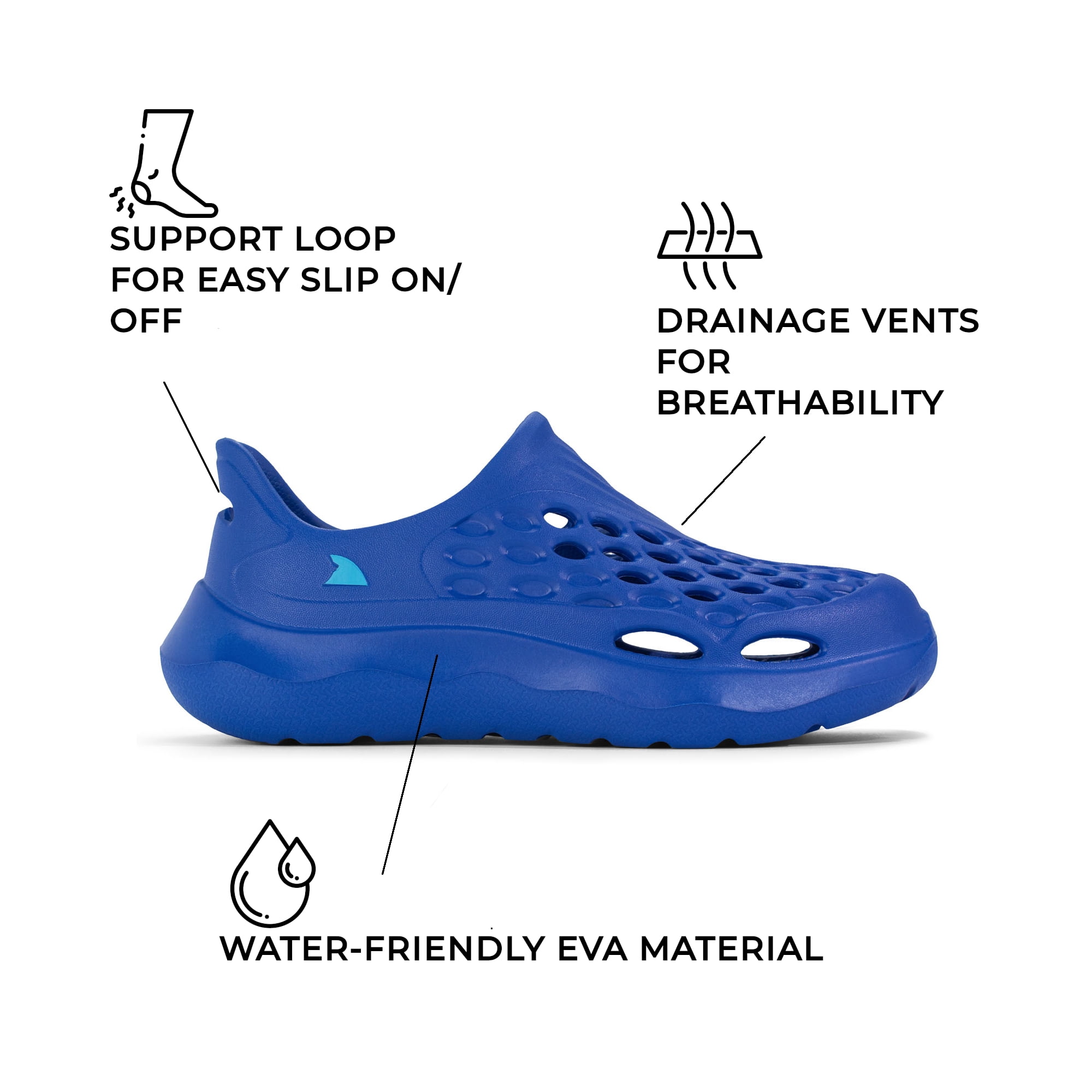 Rugged Shark Toddler and Big Kids Slip on Water Sneakers