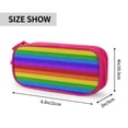 thumbnail image 3 of Uemuo Colorful Glitter Rainbow Printed Pencil Pen Case, Portable Pencil Pouch with Zipper, Compact Stationery Bag Makeup Bag, Pencil Bag for Home Office, 3 of 9