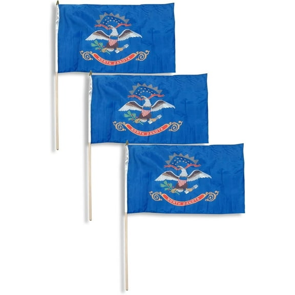 North Dakota Flag 12 x 18 inch (3 PK)