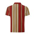 thumbnail image 4 of Zynviq Men's Shirts Short Sleeve Fitted Striped Office Golf Po-lo Shirt Men's Summer Tops,XL, 4 of 5