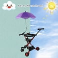 thumbnail image 5 of WEIOUKC Universal Baby Stroller Parasol with Adjustable Handle Rotating Sunshade Umbrella for Prams Bikes and Wheelchairs UPF 50 Waterproof Portable UV Protection Canopy for Round and Oval Tubes, 5 of 5