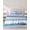 Blue, variant on 3 Piece Twin Sheet Set Aqua Ombre Grey Striped Sheets Set for Twin Size Bed, Breathable Soft Microfiber Bed Sheets Cooling Farmhouse Stripe Modern Fitted Sheet Deep Pocket, Pillowcases