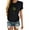 Noir 2, variante sur Daeful Hauts Imprimé Pissenlit T-Shirts Manches Courtes Dames Coupe Décontractée Col Rond Tee Noir 3TG