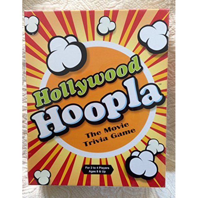 Hollywood Hoopla Fun Family Game Night Nuevo juego Movie Trivia Game - 150 Trivia Cards Board 4 Pawns Rules - 2 a 4 jugadores Hollywood Hoopla 0632709797112