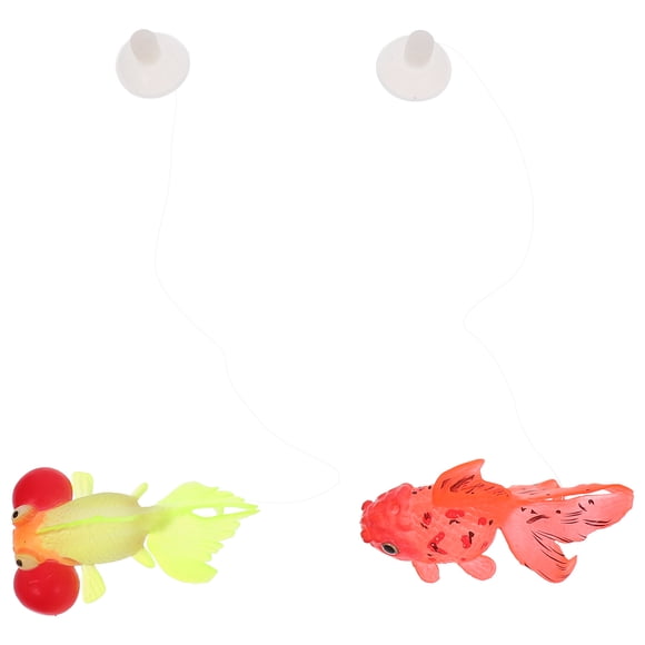 ADDHAT 2Ud Adornos De Peces Artificiales De Silicona Para Acuario Con Iluminación Multicolor