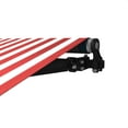 thumbnail image 4 of ALEKO 12' x 10' Retractable Motorized Black Frame Patio Awning, Red and White Striped Color, 4 of 7